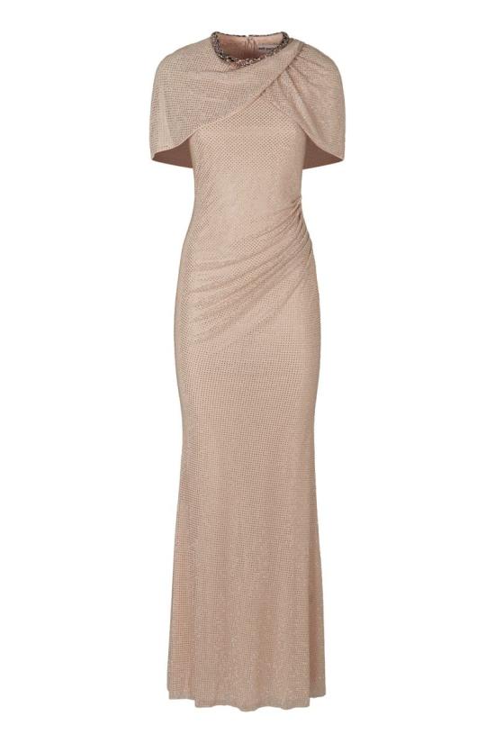 26SS 셀프 포트레이트 롱 원피스 RS26502XCH CHAMPAGNE PINK