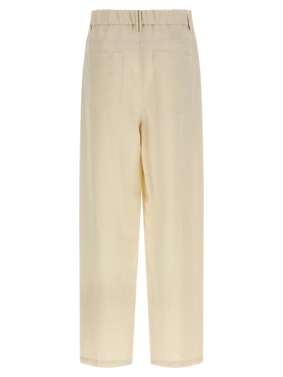 26SS 브루넬로 쿠치넬리 스트레이트 팬츠 MH126P9148C579 White - BRUNELLO CUCINELLI