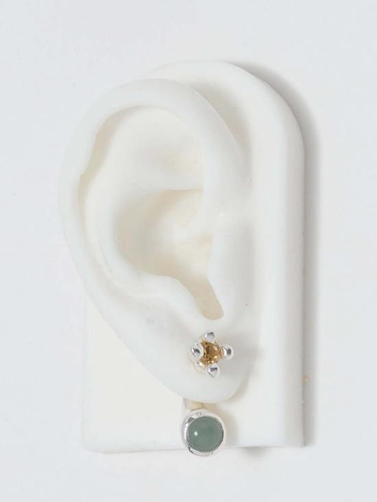  패리스 이어링 파리스 도토 젬 스터드 세트 귀걸이 스털링 실버/시트린/아벤츄린 - FARIS