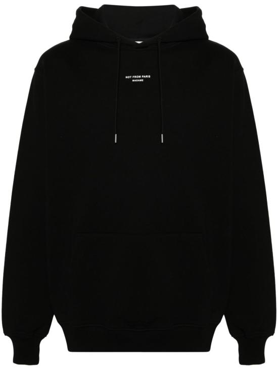 26SS 드롤드무슈 후드 티셔츠 PERMHO161CO127 BL Black