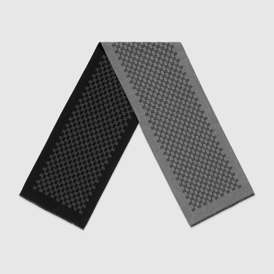 26SS 구찌 GG 자카드 울 스카프 3912464G2001160 Black - GUCCI