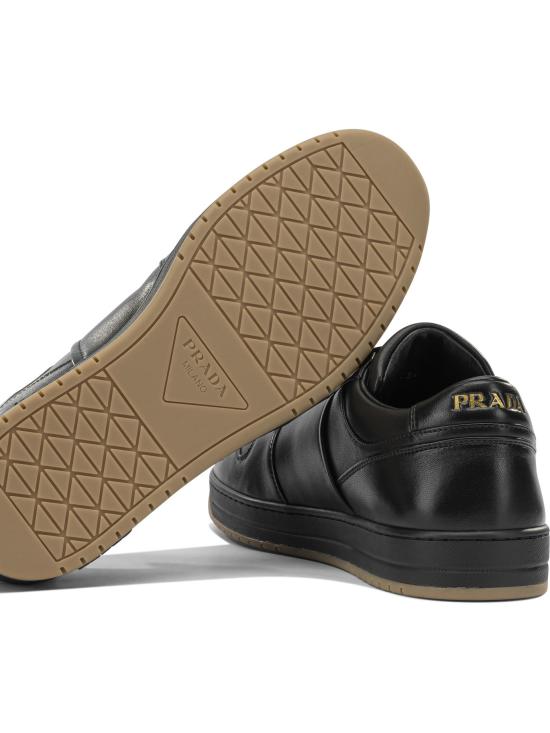 26SS 프라다 다운타운 나파 레더 스니커즈 2EE364038F0633 F D001 Black - PRADA