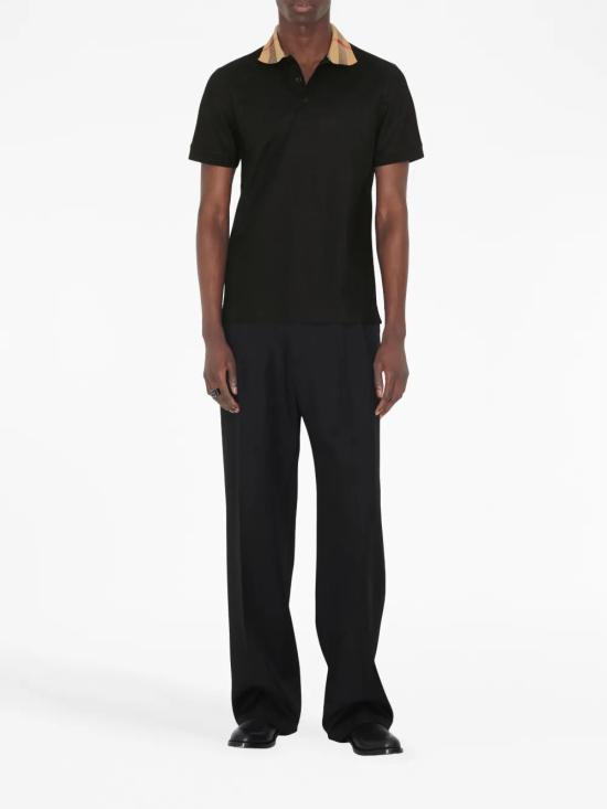 26SS 버버리 코튼 폴로 셔츠 8071620 A1189 BLACK - BURBERRY