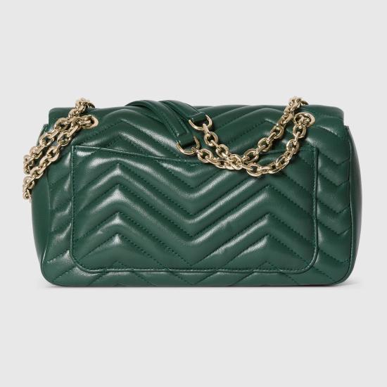 26SS 구찌 GG 마몽 스몰 숄더백 837280AAE383020 Green - GUCCI