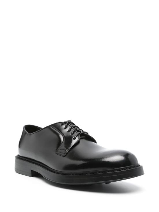 25FW 듀칼 레더 레이스업 슈즈 DU1385BRUXUF007 NN00 Black - DOUCAL’S