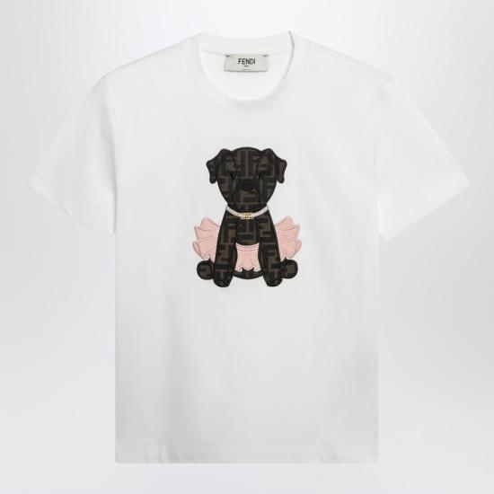 26SS 펜디 반팔 티셔츠 FS7254AW94 White