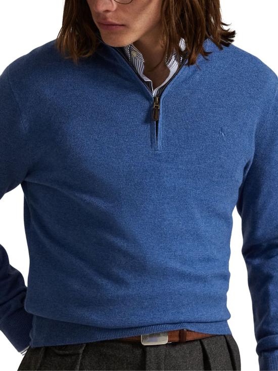 25FW 랄프 로렌 집업 니트 710876756 021 Blue - RALPH LAUREN