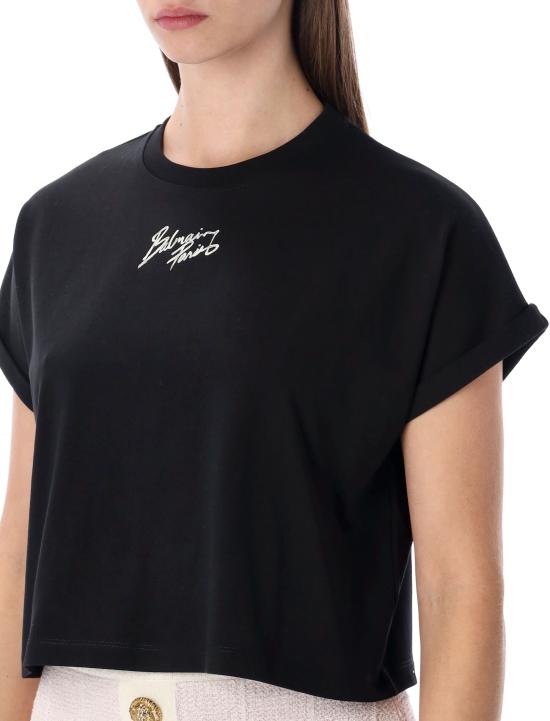 26SS 발망 반팔 티셔츠 GF1EE005BD40 EAB Nero - BALMAIN