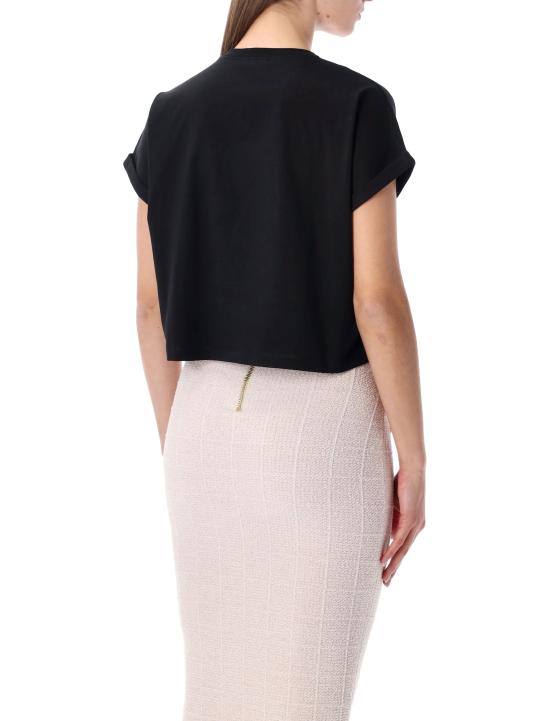 26SS 발망 반팔 티셔츠 GF1EE005BD40 EAB Nero - BALMAIN