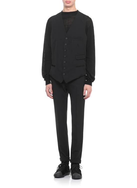 25FW 요지 야마모토 니트 베스트 HLV01100 2 Black - YOHJI YAMAMOTO