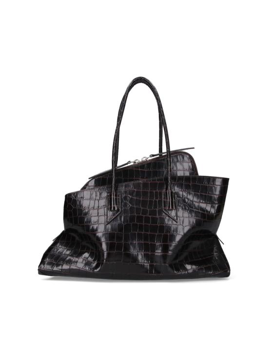 26SS 디 아티코 라 파세지아타 미디엄 탑 핸들 백 250WAH00054 LBT021PR 207 Brown - THE ATTICO