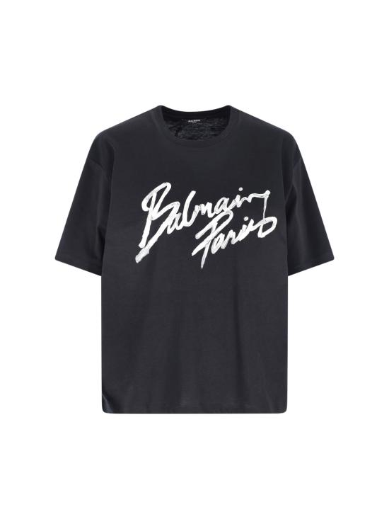 26SS 발망 반팔 티셔츠 GF1EG110BD41 EAB Black