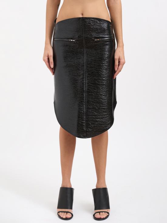 25FW 쿠레쥬 미디 스커트 M325CJU303VY00149999 BLACK