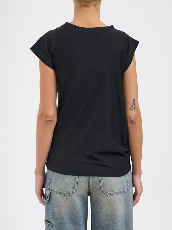 25FW 쿠레쥬 반팔 티셔츠 M425JTS231JS02339999 BLACK - COURREGES