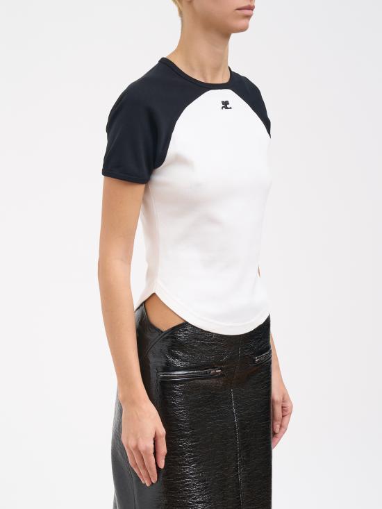 25FW 쿠레쥬 반팔 티셔츠 M325JTS214JS02030098 WHITE - COURREGES