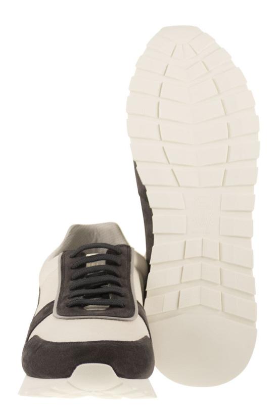 25FW 브루넬로 쿠치넬리 스니커즈 MZUESLA289 CPA80 CHALK - BRUNELLO CUCINELLI