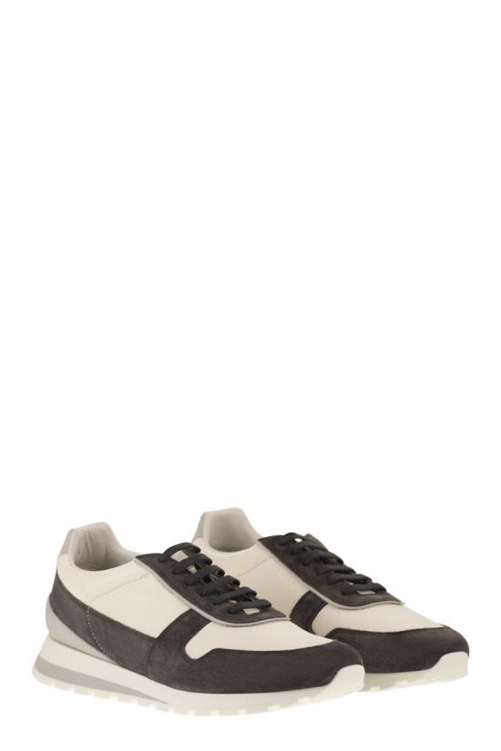 25FW 브루넬로 쿠치넬리 스니커즈 MZUESLA289 CPA80 CHALK - BRUNELLO CUCINELLI