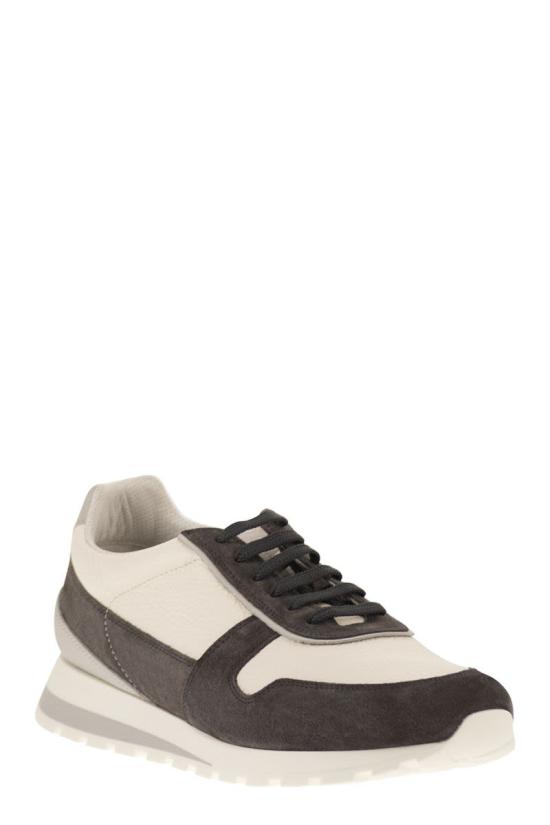 25FW 브루넬로 쿠치넬리 스니커즈 MZUESLA289 CPA80 CHALK - BRUNELLO CUCINELLI