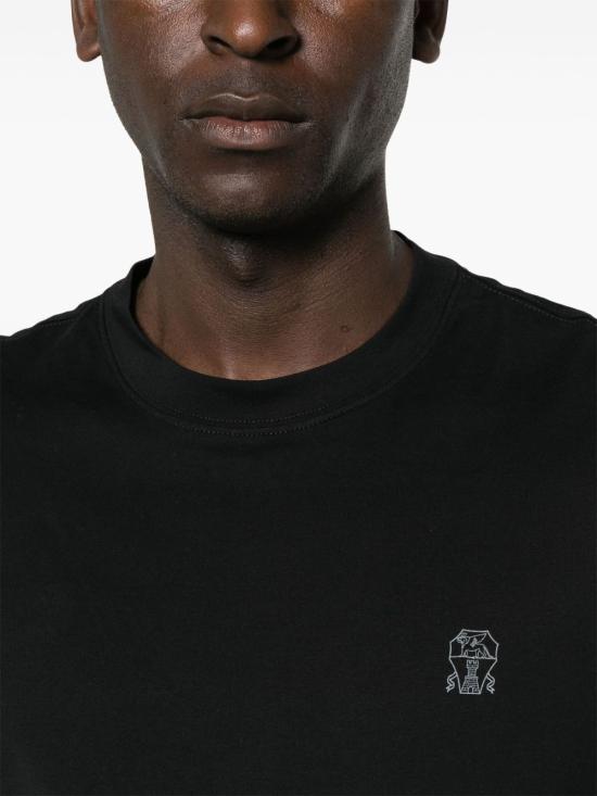 26SS 브루넬로 쿠치넬리 반팔 티셔츠 M0B138440CSQ44 BLACK - BRUNELLO CUCINELLI