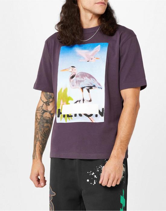 26SS 헤론 프레스톤 반팔 티셔츠 HMAA032F23JER0033737 PURPLE - HERON PRESTON