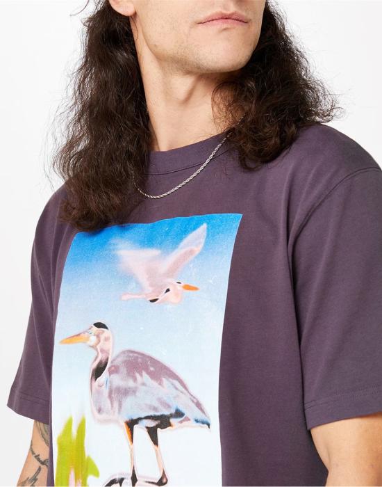 26SS 헤론 프레스톤 반팔 티셔츠 HMAA032F23JER0033737 PURPLE - HERON PRESTON