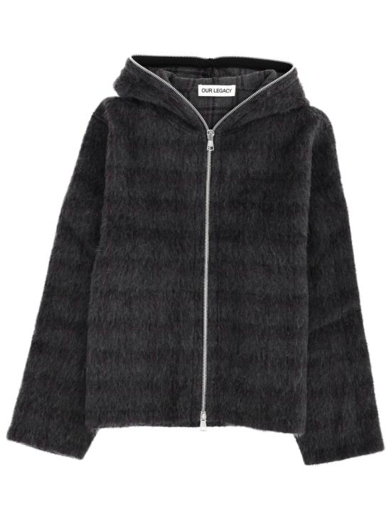 26SS 아워레가시 스웨터 M2266FF FUZZEDPLUMCHECKHAIRYWOOL GREY