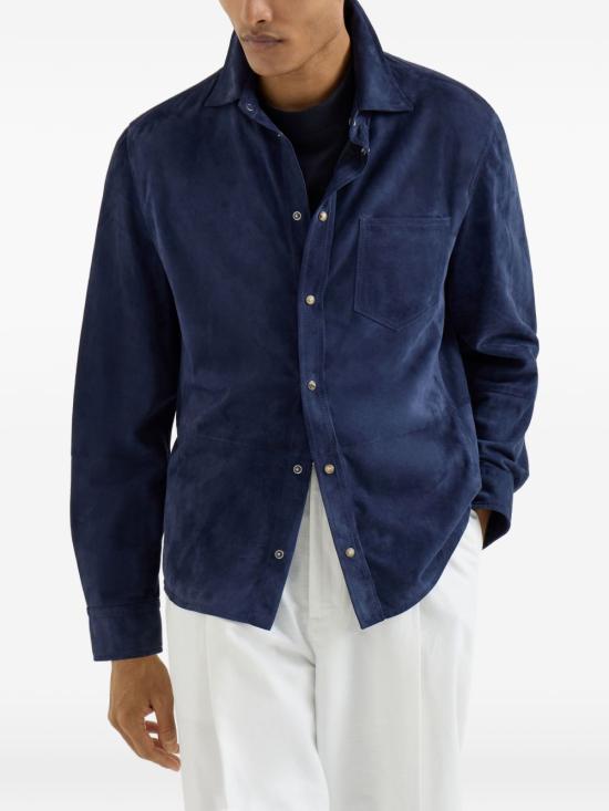 26SS 브루넬로 쿠치넬리 긴팔 셔츠 MPCFN2039C6757 BLUE - BRUNELLO CUCINELLI