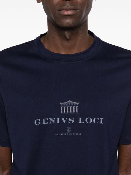 26SS 브루넬로 쿠치넬리 반팔 티셔츠 M0B138520CLI32 BLUE - BRUNELLO CUCINELLI