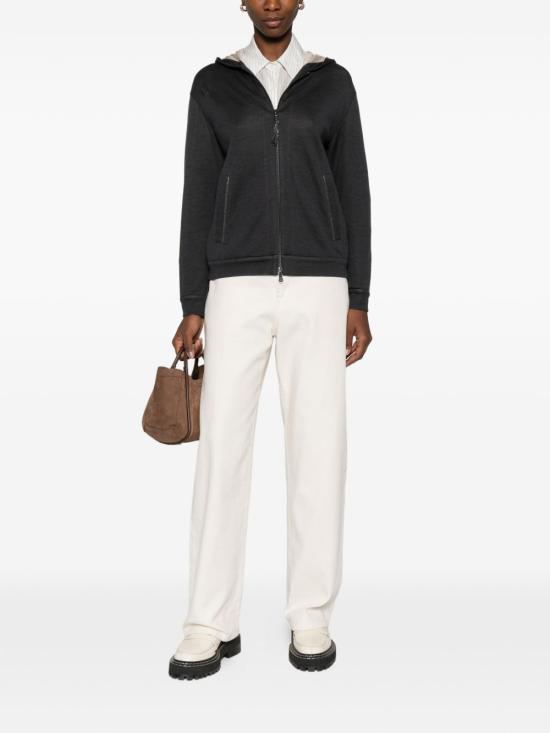 26SS 브루넬로 쿠치넬리 모닐리 지퍼루프 집업 MD828SB806C9142 BLACK - BRUNELLO CUCINELLI