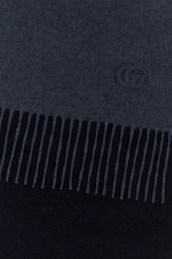 25FW 구찌 캐시미어 패치 스카프 8365594GABX 4469 BLUE - GUCCI