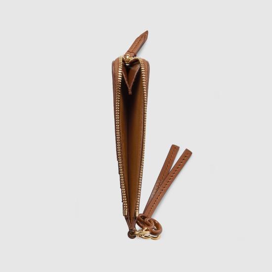 25FW 구찌 더블 G 참 디테일 카드 케이스 847478AAEVB 2718 CAMEL - GUCCI