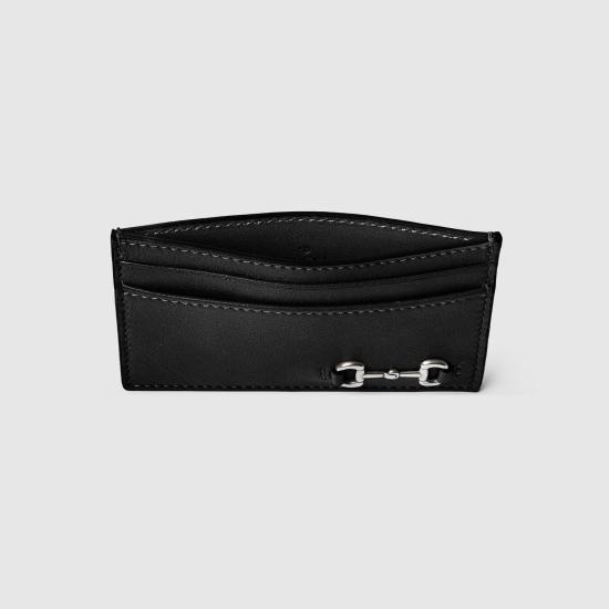 25FW 구찌 홀스빗 카드 케이스 846952AAFP1 1000 BLACK - GUCCI