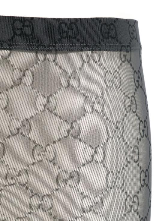 25FW 구찌 프린티드 스트레치 나일론 타이즈 8497203GAN9 1060 BLACK - GUCCI