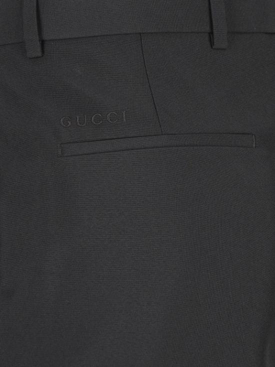 25FW 구찌 실크 트윌 팬츠 850090Z7AYA1000 BLACK - GUCCI