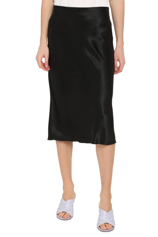  빈스 미디 스커트 VR68530354 001BLK black - VINCE