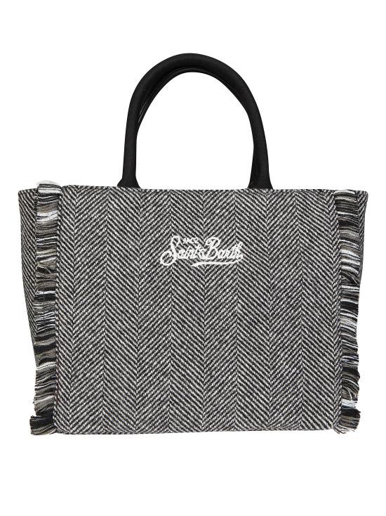 25FW [키즈] 세인트바쓰 크로스백 COL0029 00298I HERRINGBONE 0015 EMB NERO - MC2 SAINT BARTH