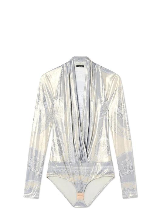 25SS 베르사체 바디수트 티셔츠 1005321 1A13546 Grigio Grey - VERSACE