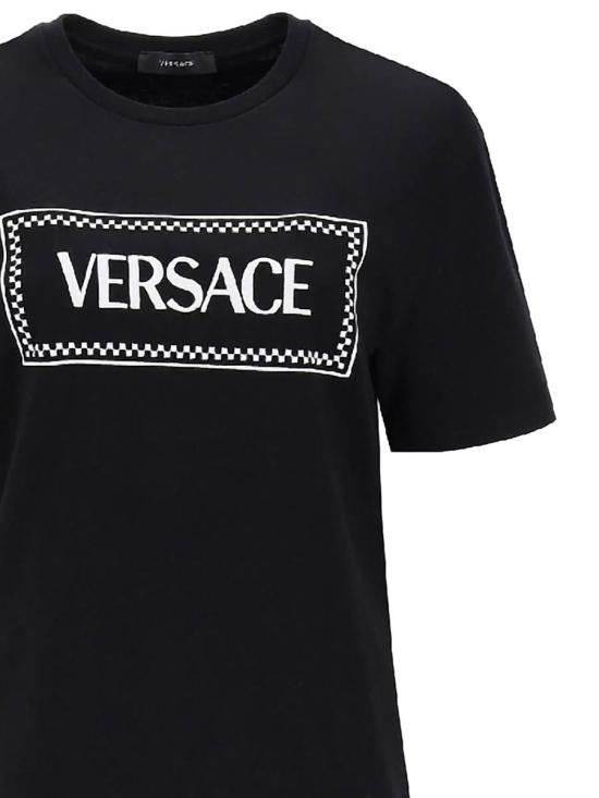 25SS 베르사체 반팔 티셔츠 1011882 1A08573 Nero Black - VERSACE