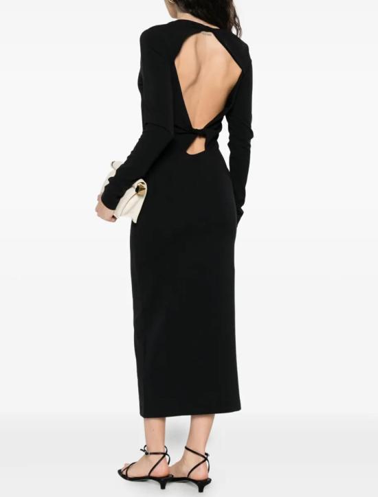 25FW 엠포리오 아르마니 롱 원피스 EW002000AF16065UC001 Black - EMPORIO ARMANI