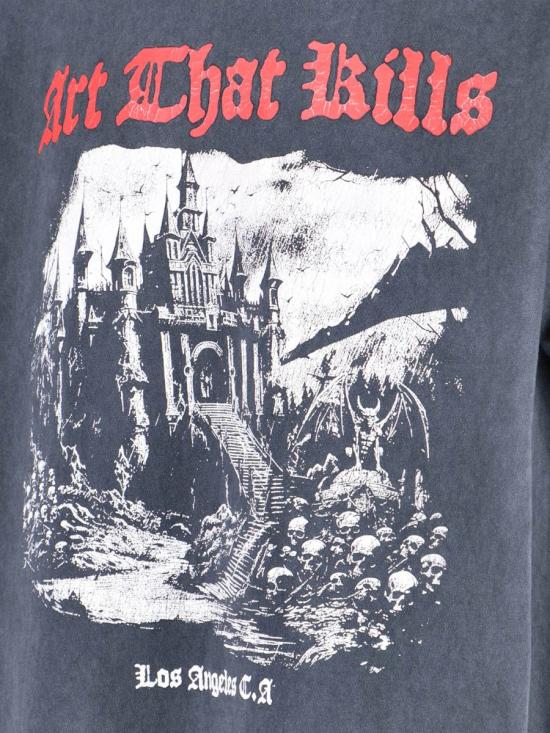 25FW 갤러리 디파트먼트 반팔 티셔츠 ATKT 10071VINTAGE BLACK Black - GALLERY DEPT