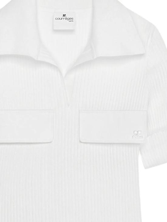 26SS 쿠레쥬 반팔 티셔츠 126MPO053FI00010001 White - COURREGES