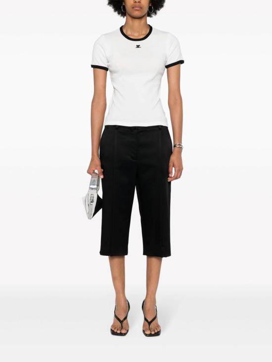 26SS 쿠레쥬 반팔 티셔츠 VESJTS017JS00700098 White Black - COURREGES