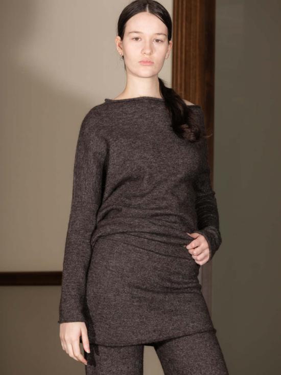  로렌 마누지안 스트레이트 팬츠 애스큐 레이어  블랙닝 - LAUREN MANOOGIAN