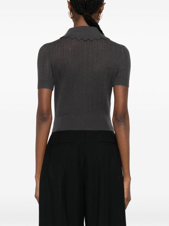 26SS 셀프 포트레이트 폴로 티셔츠 RS26 194T GR GREY Grey - SELF PORTRAIT