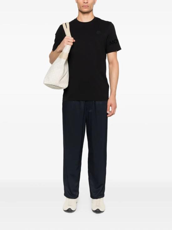 25FW 몽클레어 로고 패치 코튼 티셔츠 8C0003989AYW999 BLACK DOM - MONCLER