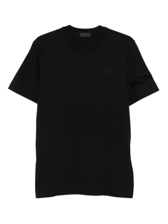 25FW 몽클레어 로고 패치 코튼 티셔츠 8C0003989AYW999 BLACK DOM
