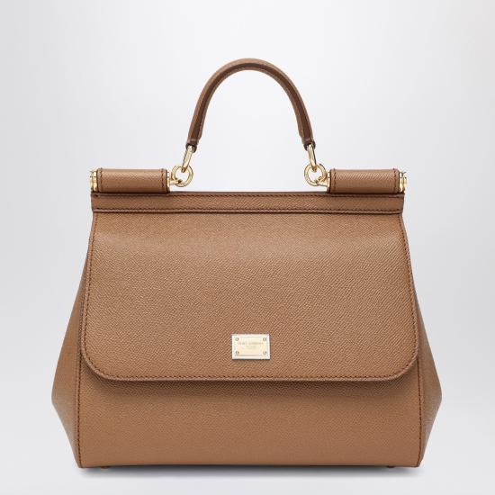 26SS 돌체앤가바나 라지 시실리 핸드백 BB6002B1001 Brown