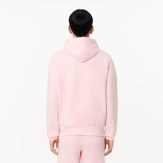 25FW 라코스테 오가닉 코튼 후드 티셔츠 SH9623T03 Pink - LACOSTE