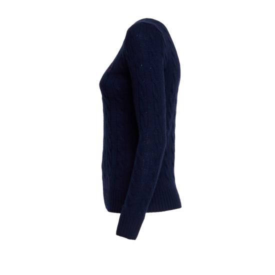 26FW 폴로 랄프로렌 폴로 자수 케이블 니트 스웨터 211971865003 Blue - POLO RALPH LAUREN