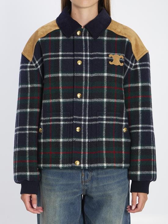 25FW 셀린느 트리옹프 블루종 재킷 RV0R20645 GAN0 BLUE